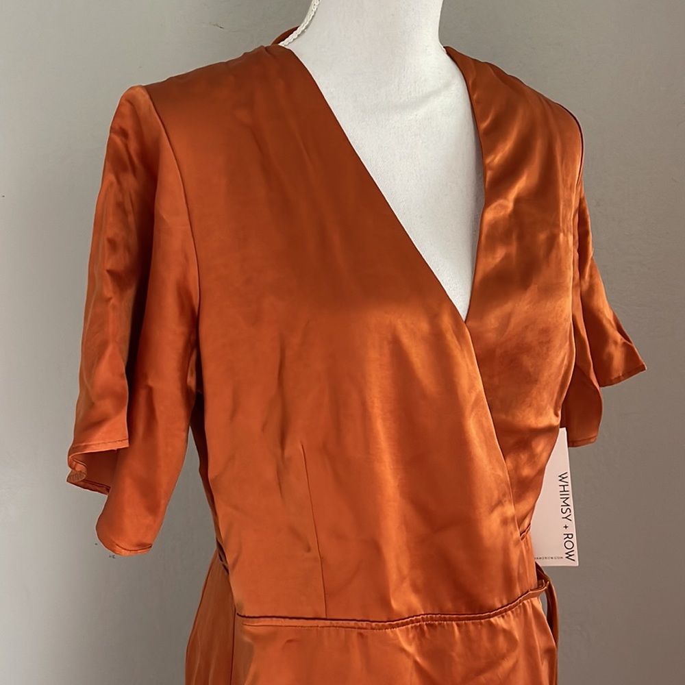 WHIMSY + ROW Lola Dress in Rust - Picture 2 of 8